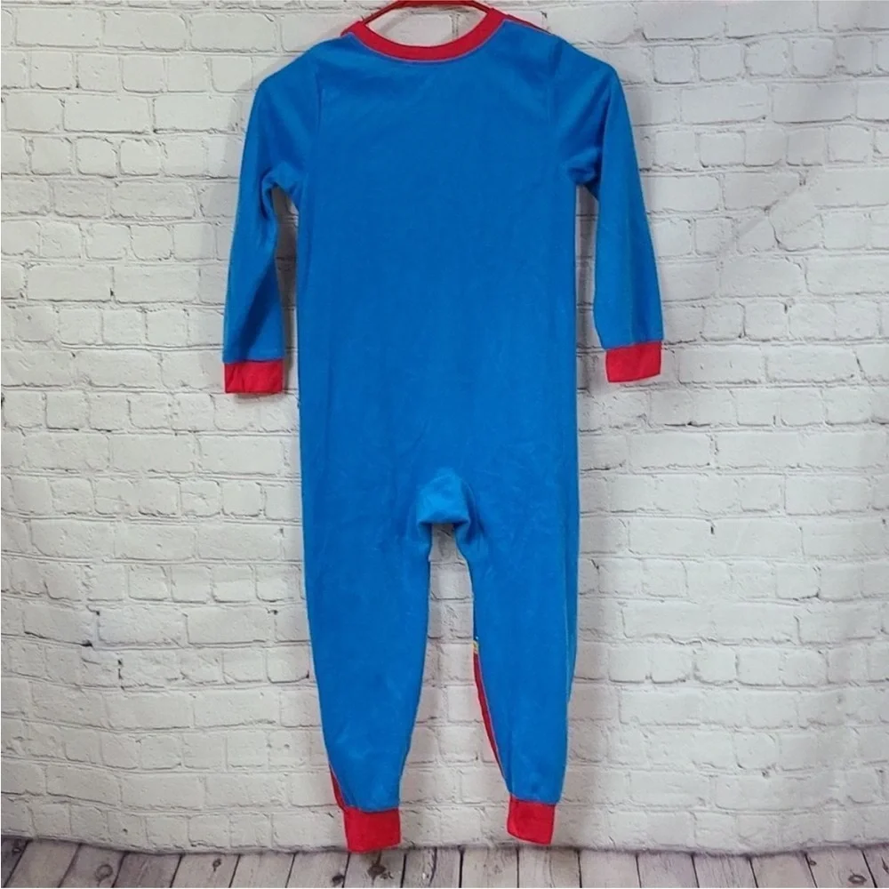 Wonder Woman Girls Pajamas Blue Fleece Onesie PJ 1pc Superhero DC Comics 4 5